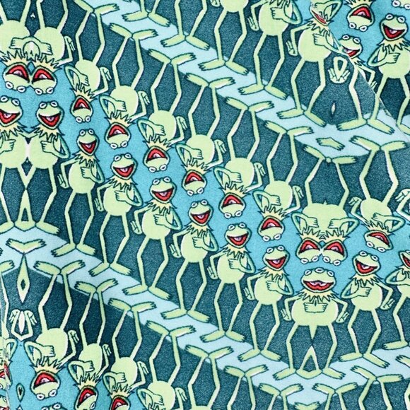 LuLaRoe Leggings Womens Tall & Curvy Green Flowered and Green Kermit - Picture 4 of 7